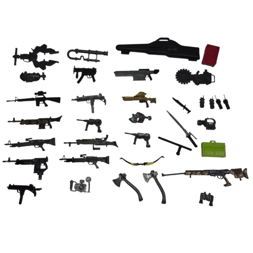 Vintage Assorted Misc. Action Figure Weapons Lot of 35 pc. *READ